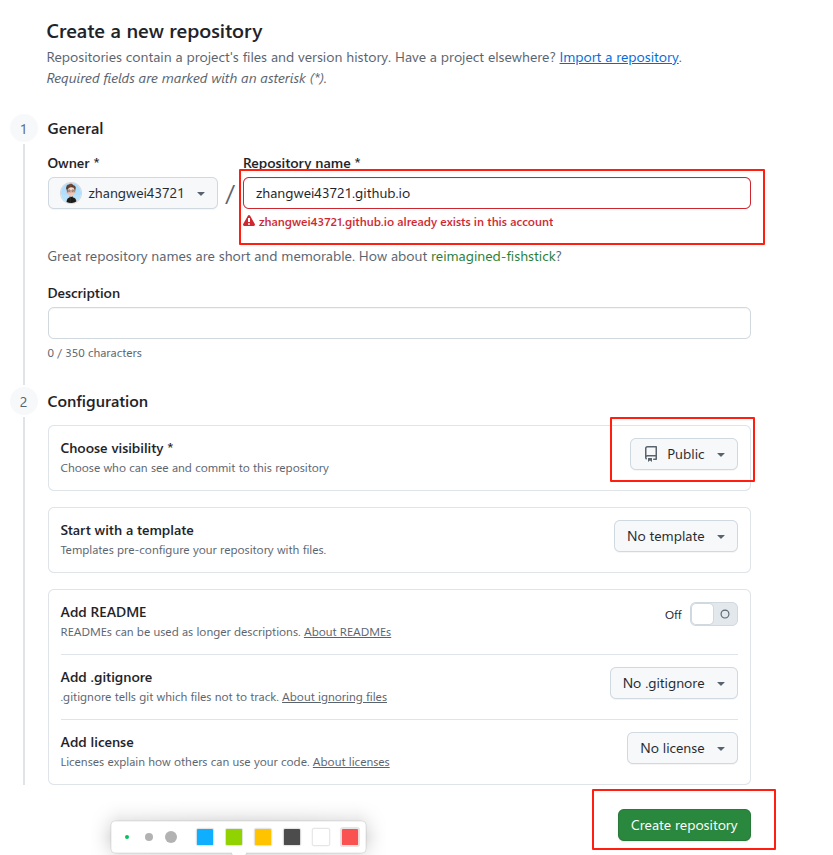3.3. 创建GitHub.io仓库